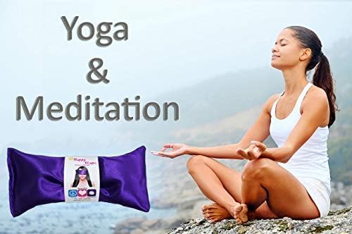Lavender Eye Pillow - Hot Cold Weighted Eye Pillows for Relaxation, Sleep, Stress, Migraine Relief, Yoga - Aromatherapy Gifts for Women, Birthday, Teachers, Made in USA by Happy Wraps - Auqa - color: Aqua