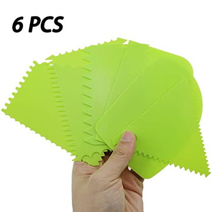 Lovelysp 6 pieces plastic clay scraper set, soft clay carving knife | Various Shaped Scrapers Used for Carving, Shaping and Edge-Polishing of Soft Clay