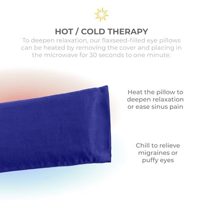 4 Pack Unscented Sateen Eye Pillows, Blue - color: Blue