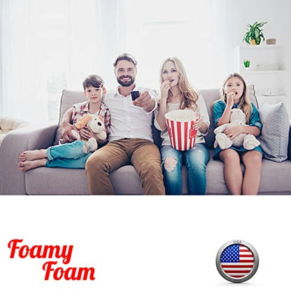 FOAMYFOAM 5Pack High Density 4 inch Thick, 24 inch Wide, 24 inch Long Upholstery Foam, Cushion Replacement - size: 4" x 24" x 24" (5 Pack)