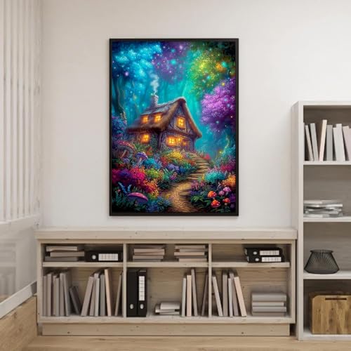Castle Diamond Art Kits for Adults, Magical House Diamond Art 12X16 Inch | Easy 5D Diamond Art Kits, Round Dots Full Drill, DIY Diamond Painting Kit for Adult Beginners, Home Wall Decor Gifts - color: Country 14