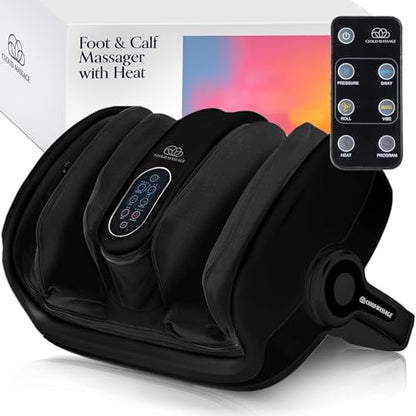 Cloud Massage Shiatsu Foot Massager with Heat, Standard Size, Black - color: Black