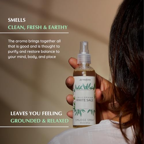 White Sage Smudge Spray for Spiritual Cleansing, Aromafume - color: White Sage