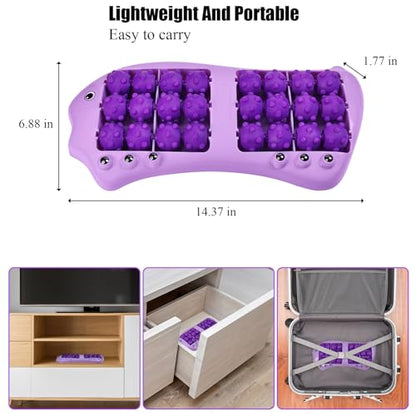 Foot Roller Massager for Plantar Fasciitis Relief, Large Size Roller Foot Massage Shiatsu Acupuncture Massage, Reflexology Tool,Heel, Arch, Muscle Aches, Foot Pain, Stress Relief - Relaxation Gift - color: Purple