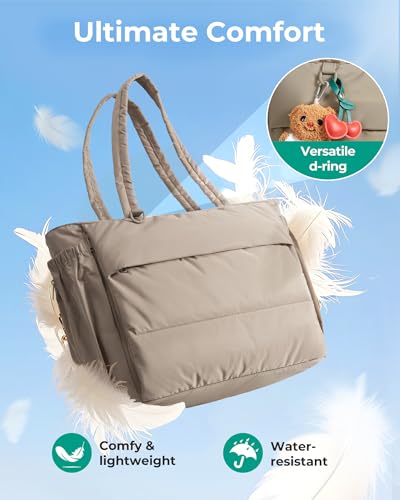 BAGSMART Yoga Pilates Tote Bag for Women with Knotted Handle, Gym Bag - color: Blush