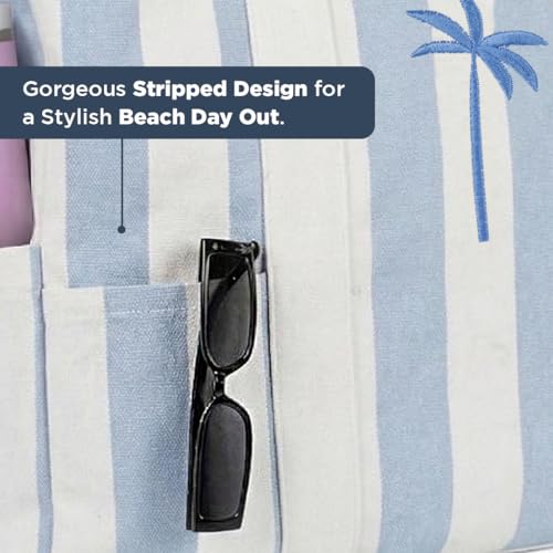 Folkulture Beach Tote Bags For Women, Beach Must Haves 2026-18x15 Inch | Waterproof,Sandproof, Large Tote Bags for Women, Swimming Pool, Beach Essentials, Simple Modern Pool Bag, Bolsos Para Mujeres - color: Palm Motif