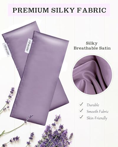 Hihealer Lavender Eye Pillow for Sleeping, Weighted Eye Mask for Spa, Yoga - color: Lilac 4 Pack