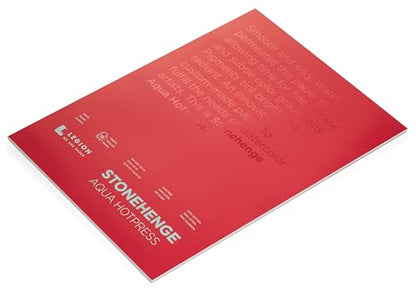 Stonehenge Aqua White Medium Weight Block, 140lb, Hotpress, 18 x 24 Inches, 15 Sheets for Wet and Dry Media - size: 18 x 24 inches