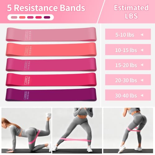 13-Piece Pilates Kit for Women, Pilates Equipment for Home Workouts, Pink