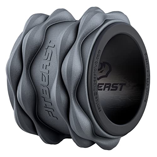 FitBeast Back Roller, Back Wheel Foam Roller - Targeted Muscle Roller for Deep Tissue Massage, Back Stretcher - color: Black, size: 6''