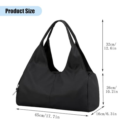 Forestfish Gym Bag For Women With Shoes Compartment & Wet Dry - color: Black