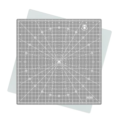 12"x12" Rotating Cutting Mat, Self Healing Mat with 360-Degree Rotation & Anti-Slip Base, Sewing Board Cutting Mat Perfect for Fabric Quilting Leather Hobby Project, Grey - color: Gray, size: 12"L x 12"W
