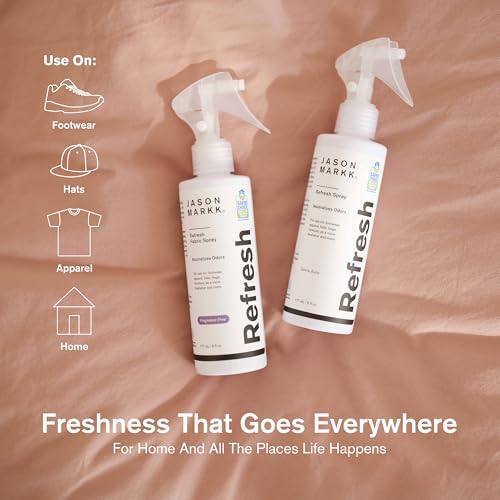 Jason Markk 리프레시 스프레이, 냄새 제거기, 집, 카펫, 가구, 의류 등, 안전하고 부드러운 탈취제 포뮬러, 무향, 170g(6온스)