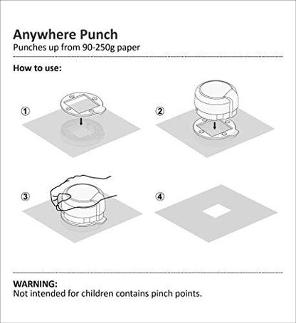 Bira Craft 2" x 2" Square Magnetic Punch - Anywhere, Everywhere, Window, Frame for Paper Crafting Scrapbooking - size: Square