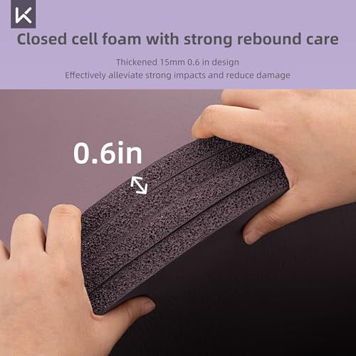 KEEP Extra Thick NBR Yoga Mat - color: Purple, size: 72”x32”x15mm