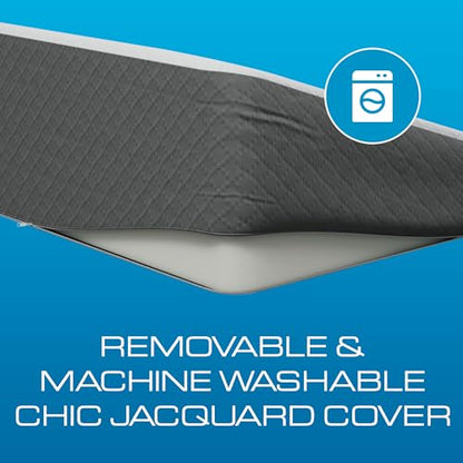 Kolbs Extra Wide Bed Wedge Pillow for Sleep Apnea, More Room - More Comfort | with Chic Jacquard Cover - Headboard Wedges for Sleeping (Extra Wide 7.5" Height) - size: Extra Wide 7.5" Height - Grey