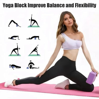 Non-Slip High-Density Yoga Foam Block Balance and Support for Yoga Pilates and Meditation ORANGE