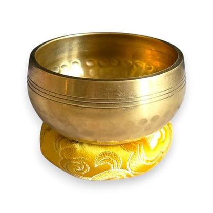 3 Inch Hand-Hammered Singing Bowl Gift Set - Includes Mallet, Cushion & Gift Box - Tibetan Singing Bowl for Mindfulness, Yoga, Spring Renewal & Relaxation- Made in Nepal - size: 3 inch