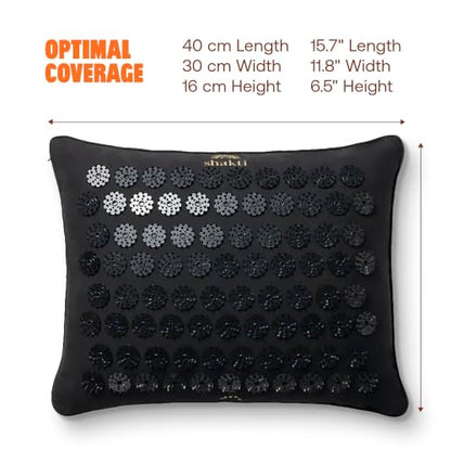 ShaktiMat Acupressure Pillow, Neck & Shoulder Relief, Premium Level 2 Black - color: Premium-black, size: Level 2