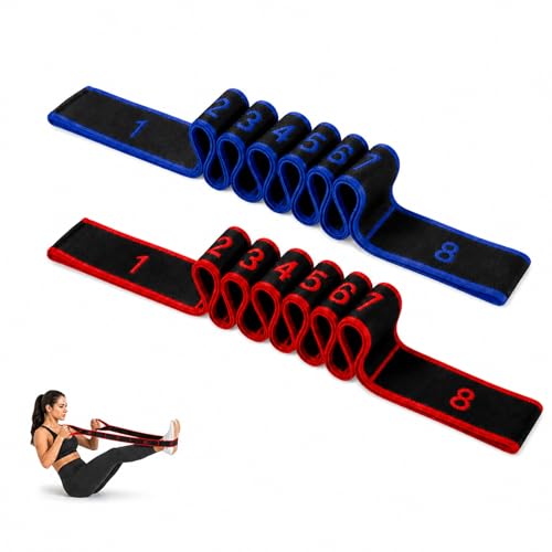 8-Loop Resistance Band for Yoga, Pilates & Full-Body Training