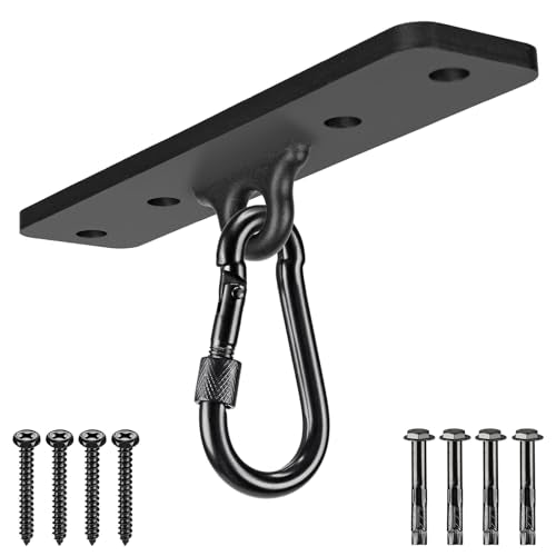 Dolibest Heavy Bag Hangers Brackets, Punching Bag Hangers, Heavy Bag Ceiling Mount for Body Weight Strength Training Systems, Aerial Yoga Swing & Hammock, Resistance Band - color: 272.2kg(600파운드) 헤비 백 행거