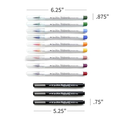 Speedball Hand-Lettering Brush Marker Set, 12-Piece