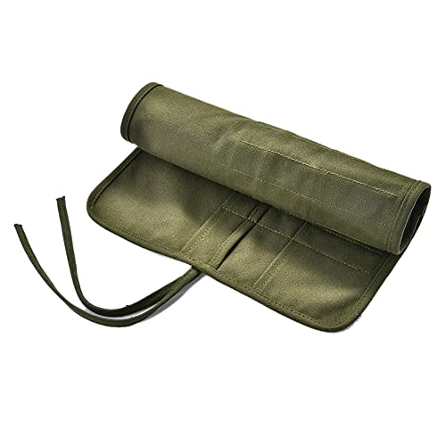 Funny live Paint Brush Holder Art Supplies, Artist Brush Holder & Storage Organizer Roll-Up Case Bag, Protect Acrylic Oil Watercolor Paintbrushes (Green 22 Slot Pockets) - color: Green 22 Slot Pockets