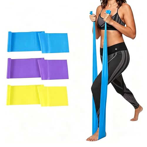 3 Pack Resistance Bands for Working Out, Latex Free Elastic Exercise Bands Set, Home Gym Equipment for Women Men, Multi-Colored Stretch Band for Yoga, Pilates, Gym, and Strength Training