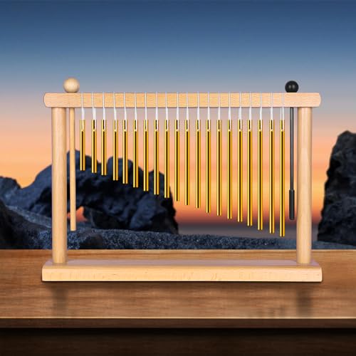 AKLOT Sound Healing Chimes Instrument Meditation 20 Note Chime Table Top Bar Chime Wind Chimes