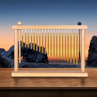 AKLOT Sound Healing Chimes Instrument Meditation 20 Note Chime Table Top Bar Chime Wind Chimes