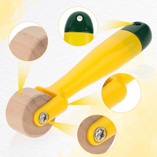 Quilting Seam Roller 2.3 cm Wallpaper Roller Seam Roller for Quilting Sewing Seam Roller Tool with Easy to Grip Handle for Print, Ink, Home Decoration
