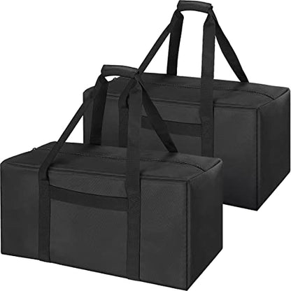 COOLBEBE 2 Pack 24" Sports Duffle Bag - 53L Travel Duffel Tote Bag, Black - size: 24” x 12” x 12” 2Pack