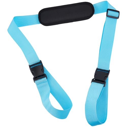 GORGECRAFT Adjustable Camping Strap for Beach Chair Backpack Anti-Slip Shoulder Carrying Straps Replacement Universal for Foldable Bikes Scooter Backpacking Picnics Outdoor Sky Blue 122-200cm - color: Sky Blue