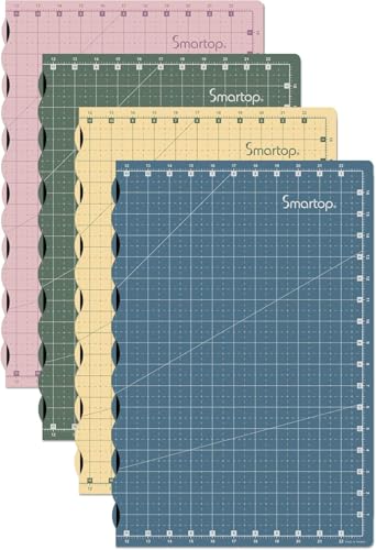 SMARTOP 24"x18" Self Healing 3 Layer Folding Cutting Mat, Non-Slip Non-Reflective, Great for Crafts, Quilting, Sewing, Scrapbooking Molandi Yellow (Molandi Yellow)