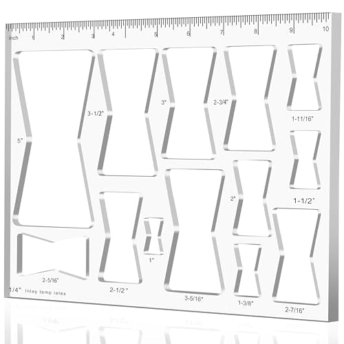13-in-1 Woodworking Router Jig Kit - Bowtie, Butterfly Inlay & Decorative Templates - 10 x 7.9 inches - style: 1 Pack Butterfly