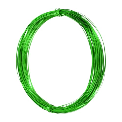 uxcell 1mm Aluminum Craft Flat Wire,66Ft 0.3mm Thickness Bendable Metal Floral Jewelry Beading Armature Wire for Sculpting Armature DIY Jewelry Making, Green - color: Green, size: 66Ft
