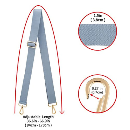 ZOOEASS Wide Shoulder Strap (Solid),Adjustable Replacement Belt Crossbody Canvas Bag Handbag - color: Cove Blue