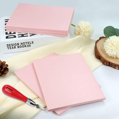 6 Pack 8"x6" Pale Pink Rubber Stamp Carving Blocks Rubber Carved Brick Soft Rubber Linoleum Block for Craft Project - style: 8"x6"