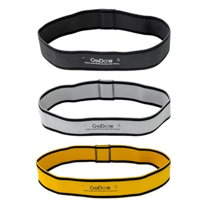 CanDo Fabric Loop Plus, Resistance Exerciser Loops, Set of 3 - size: 12", style: X-Heavy to XXX-Heavy Strength