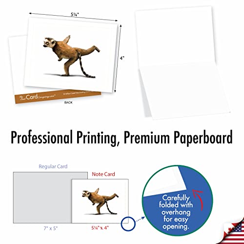 The Best Card Company - 10 Blank Yoga Note Cards (4x 5.12 Inch) - Boxed Notecards with Envelopes, Cute Animal Cards, Zen Assortment - Zoo Yoga M6547OCB - style: Zoo Yoga