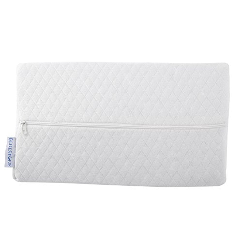 Bluestone Half Moon Memory Foam Back Pillow, White, 13.5” x 8”