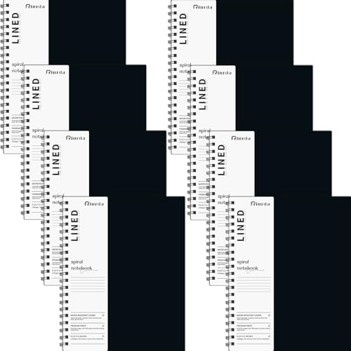 Spiral Notebooks 8.5x11,8 Pack College Ruled Notebook | Notebooks for Work&Note Taking, Lined Hardcover Notebook 120 Pages Thick Paper Notebook Hardcover Journal for School, Office - size: A4, style: 8LINED NOTEBOOK