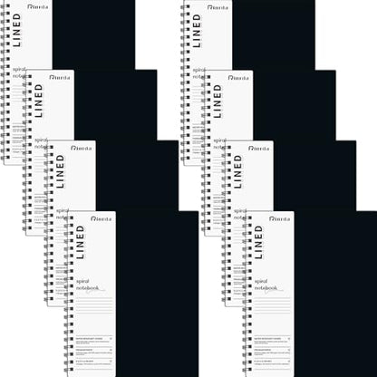 Spiral Notebooks 8.5x11,8 Pack College Ruled Notebook | Notebooks for Work&Note Taking, Lined Hardcover Notebook 120 Pages Thick Paper Notebook Hardcover Journal for School, Office - size: A4, style: 8LINED NOTEBOOK