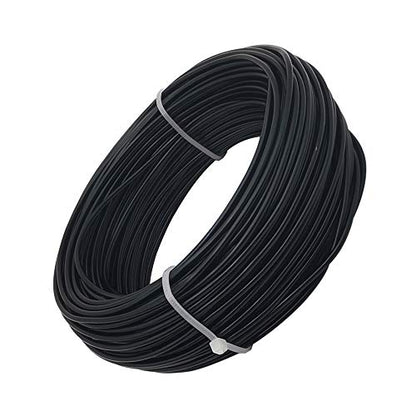 INSPIRELLE 12 Gauge Black Aluminum Craft Wire Bendable Metal Wire | 98 Feet for Jewelry Craft Making - color: Black, size: 12 Guage (2.0mm)