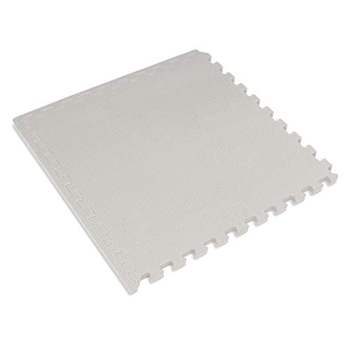 We Sell Mats 3/4 Inch Thick Multipurpose EVA Foam Floor Tiles, Interlocking Floor Mat for Indoor Gym and Home Use - color: Light Gray, size: 24 Sq Ft (6 tiles)