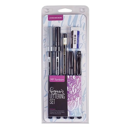 Tombow 56190 Beginner Lettering Set. Includes Essential Tools to Start Hand Lettering - style: Beginner Lettering Set