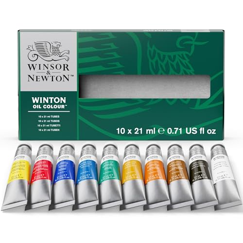 Winsor & Newton Winton Oil Color Paint, Basic Set, 10 x 21ml Tubes - style: Basic Set - 10 x 21ml