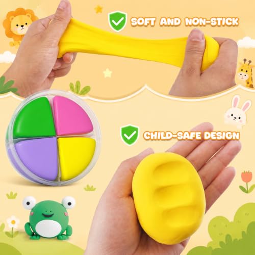 Air Dry Clay Kit -12 Animals Modeling Clay for Kids Arts and Crafts | Ultra Light & Soft,Safe & Non-Toxic,No-Sticky & Crack,DIY Molding Clay with Sculpting Tools,Party Favors Gifts for Girls Boys - color: #01Yellow- Pet Paradise