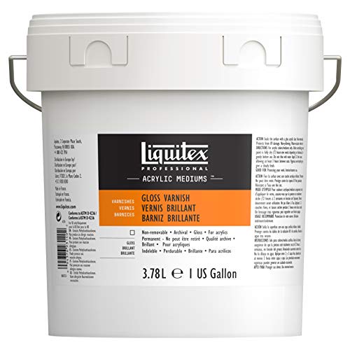 Liquitex Professional Gloss Varnish, 3.78L (128-oz) | 100% Acrylic Polymer Varnish, Gloss Sheen, Protects & Resists Dirt Retention, Increases Brightness, Resists Discoloration - color: Gloss, style: 128-oz