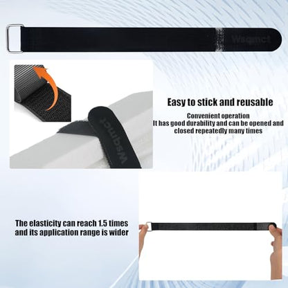 10Pack Elastic Cinch Straps 1" x 8" Heavy Duty Fastening Hook and Loop Nylon Straps Reusable Adjustable Cable Straps for Cords & Cable Management, Home, Garage, Travel - size: 1''×8''